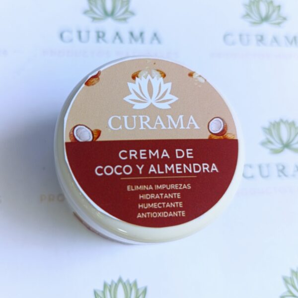 crema de aceite de coco y aceite de almendra Curama